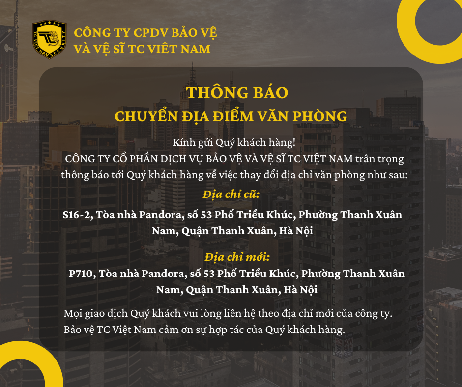 Thông báo đổi địa điểm văn phòng